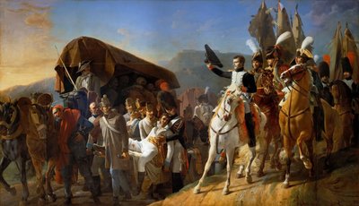 Napoleon vzdává hold odvaze raněných od Jean Baptiste Debret