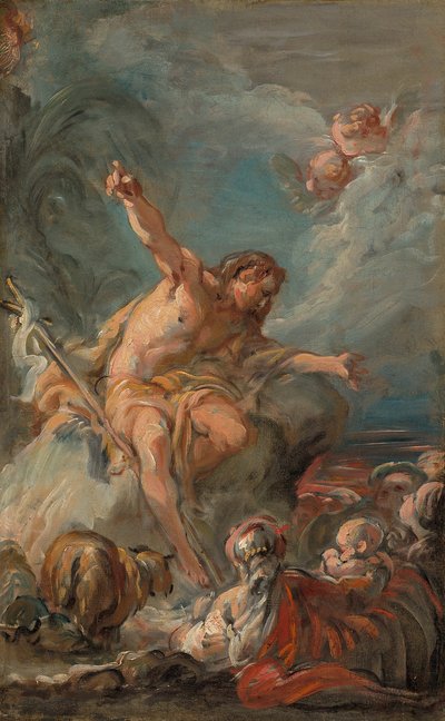 Svatý Jan Křtitel káže v poušti, 175864. od Jean Baptiste Deshays