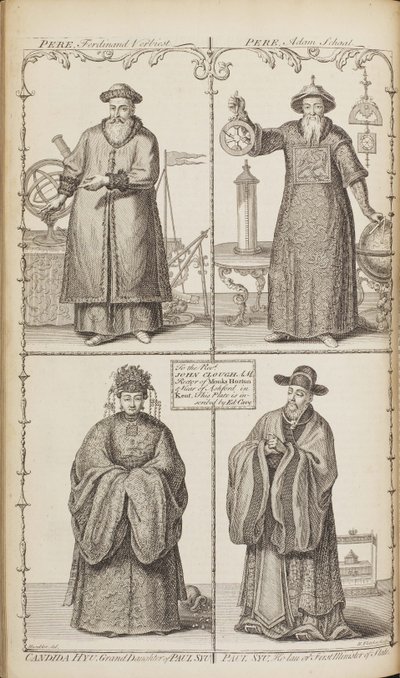 Portréty Ferdinanda Verbiesta, Adama Schalla, Candidy Xu a Xu Guangqi Z popisu e od Jean Baptiste Du Halde