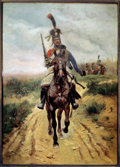 Vanguard, 9. husaři od Jean Baptiste Edouard Detaille