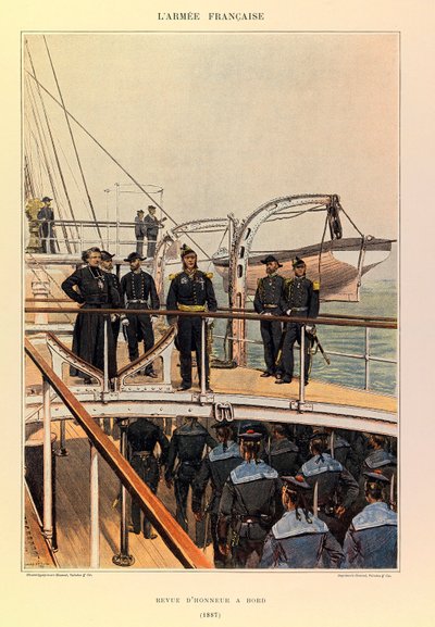 Typy a uniformy francouzské armády kapitána Julese Richarda, ilustrované Edouardem Detaillem (1848-1912): Marine: Revue d