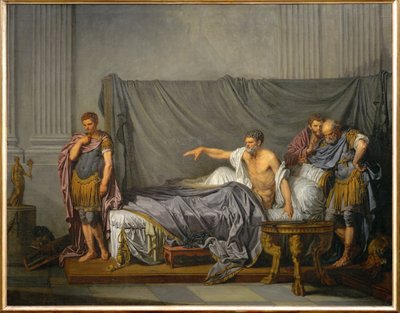 Císař Lucius Septimius Severus obviní svého syna Caracallu, že plánoval jeho zavraždění... od Jean Baptiste Greuze