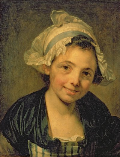 Dívka v čepici od Jean Baptiste Greuze