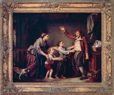 Návrat opilce, Jean-Baptiste Greuze (1725-1805) od Jean Baptiste Greuze