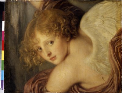""Tete de cupidon"" (Amorova hlava) Obraz Jean Baptiste Greuze (1725-1805) 1786 Ermitážní muzeum Petrohrad od Jean Baptiste Greuze