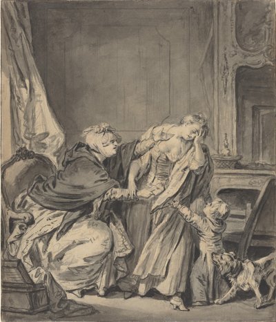 Naštvaná matka od Jean Baptiste Greuze