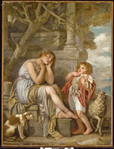 Cheri Lamb, 80. léta 18. století od Jean Baptiste Greuze