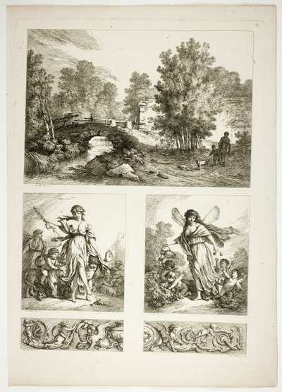 Tafel 22 von 38 aus Oeuvres de J. B. Huet von Jean-Baptiste Huet