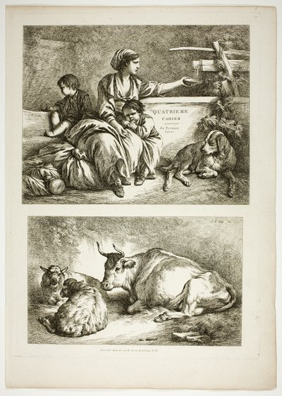 Devatenáctá z 38 z Oeuvres de J. B. Huet od Jean-Baptiste Huet