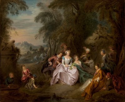 Odpočívej v parku od Jean Baptiste Joseph Pater