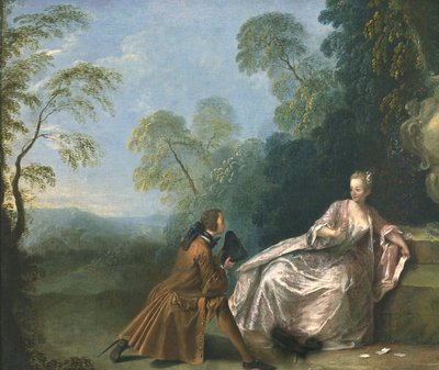 Galantní rozhovor od Jean Baptiste Joseph Pater