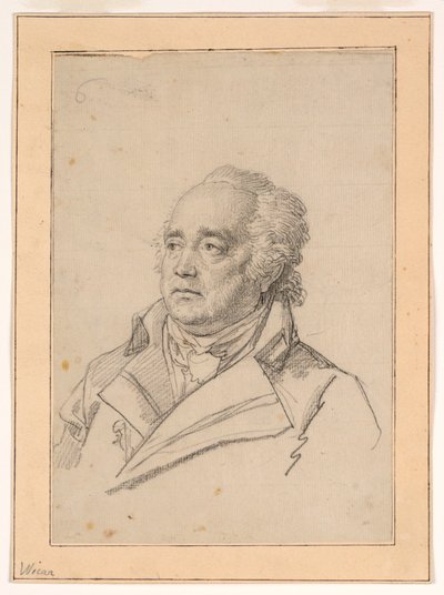 Portrét muže, Giuseppe Valadier od Jean Baptiste Joseph Wicar