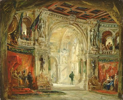 Hamlet, dějství I, 1884 od Jean Baptiste Lavastre