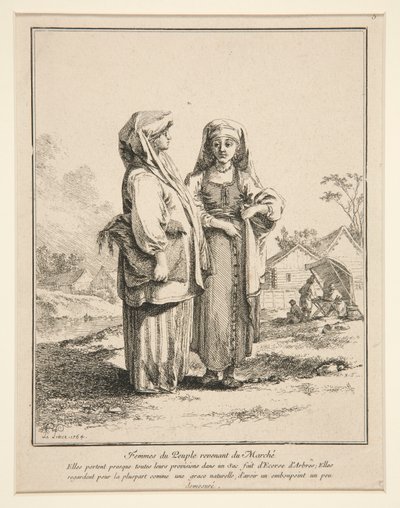 Femmes du Peuple Revenant du March? (Ženy z lidí vracejících se z trhu) od Jean-Baptiste Le Prince