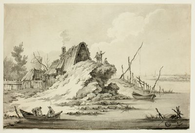 Rustikální přímořská scéna od Jean-Baptiste Le Prince
