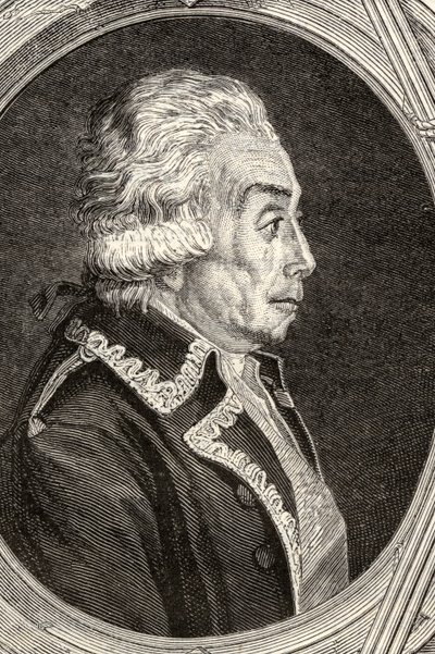 Hrabě Nicolas Luckner, vyrytý Pannemaker-Ligny, z „Histoire de la Revolution Francaise“ od Louise Blanca (1811-82) od Jean Baptiste Lienard