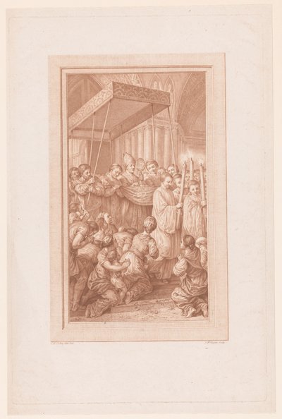 Průvod s monstrancí od Jean Baptiste Lucien
