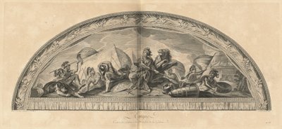 Španělsko Věšák Salonu de la Guerre před galerií (Španělsko, Centrum válečného salonu naproti galerii) [pl. 38] od Jean Baptiste Masse