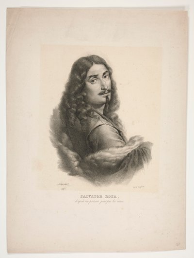 Portrét Salvator Rosa od Jean Baptiste Mauzaisse