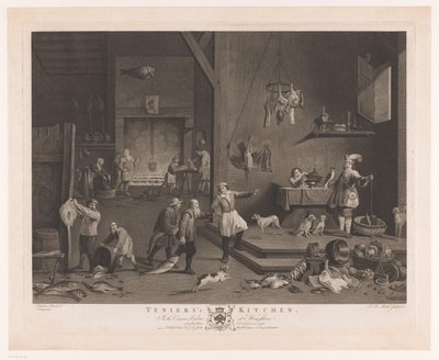 Kuchyňská scéna s krbem Teniersova kuchyně (název na objektu) Obrazy z The Houghton Gallery (název série) The Houghton Gallery (název série) od Jean Baptiste Michel