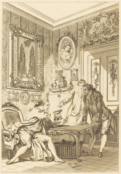 Začarovaný pohár od Jean Baptiste Michel Dupreel after Jean Honoré Fragonard