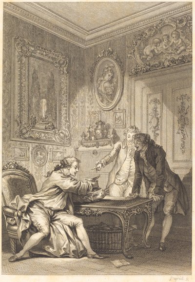 Začarovaný pohár od Jean Baptiste Michel Dupreel after Jean Honoré Fragonard