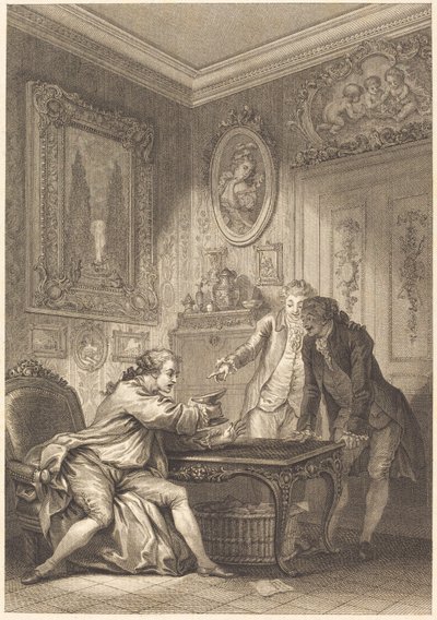 Očarovaný střih od Jean Baptiste Michel Dupreel after Jean Honoré Fragonard