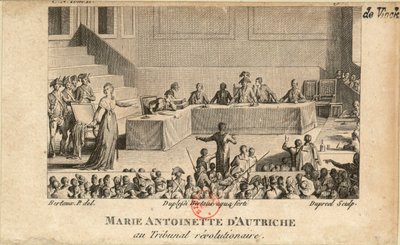 Marie Antoinetta u revolučního tribunálu, 1806. od Jean Baptiste Michel Dupréel
