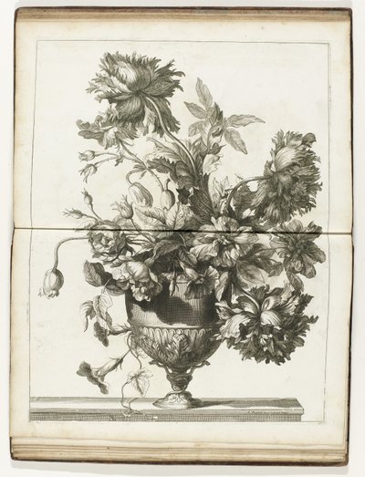 Bloemenvaas Knihy několika květinových váz vyrobených podle Natural (název série) od Jean Baptiste Monnoyer
