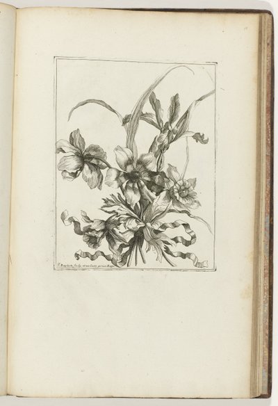 Vázaná kytice Les Petits Bouquets (název série) od Jean Baptiste Monnoyer
