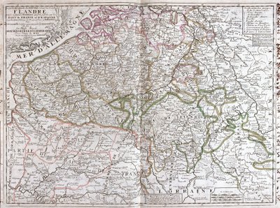 Mapa Belgie (rytina od Jean Baptiste Nolin