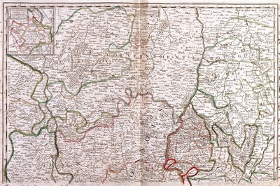 Mapa Burgundska (Francie) (rytina od Jean Baptiste Nolin