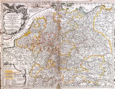 Mapa Německa (1703) (rytina od Jean Baptiste Nolin