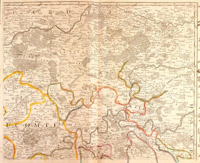 Mapa severovýchodu Ile de France od Jean Baptiste Nolin