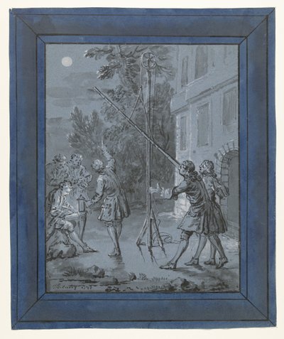 Ein Tier im Mond (Illustrationen für Fabeln von Jean de La Fontaine) von Jean-Baptiste Oudry