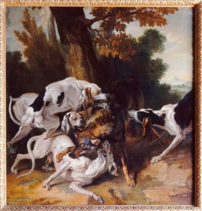 J.-B.Oudry, Vlčí halali (Wolfsjagd) od Jean Baptiste Oudry