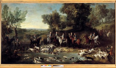 Král Ludvík XV. loví jeleny v lese Saint Germain v roce 1730 Obraz Jean Baptiste Oudry (1686-1755) 1730 Toulouse, Musee des Augustins od Jean Baptiste Oudry