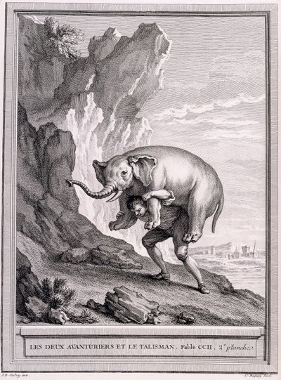Dva dobrodruzi a talisman, cca 1755-1759 od Jean Baptiste Oudry
