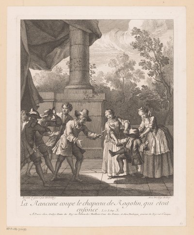 Groll schneidet Ragotin den Hut ab von Jean-Baptiste Oudry