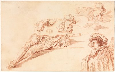 Kytarista od Jean Baptiste Pater