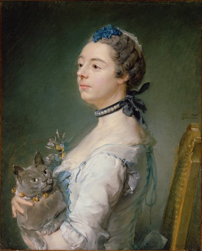 Magdaleine Pinceloup de la Grange, narozená Parseval, 1747 od Jean Baptiste Perronneau