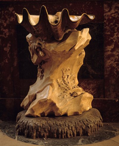 Benitierův tvar mušle na skále realizovaný Jeanem Baptistem Pigallem (1714-1785) 1745 Paříž, kostel Saint Sulpice. od Jean Baptiste Pigalle