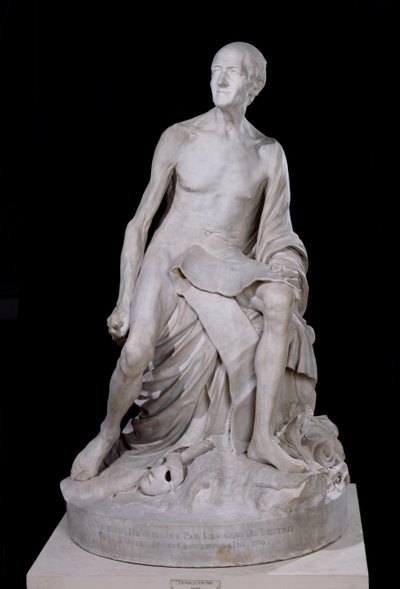 Sedící socha Voltaira (1694-1778) 1776 (mramor) od Jean Baptiste Pigalle