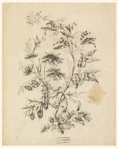 Větev fantastického stromu od Jean Baptiste Pillement