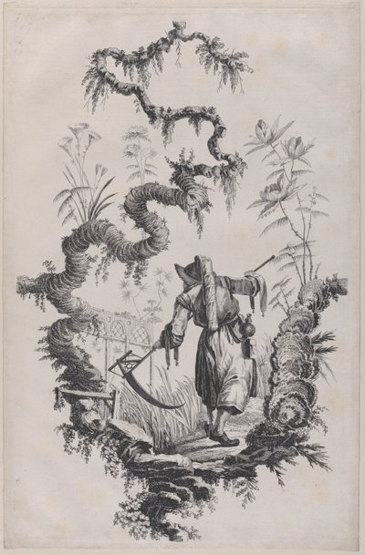 Chinoiserie Ornament Print, 1755. od Jean Baptiste Pillement