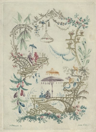 Chinoiserie z New Suite of Chinese Arabesque Notebooks, 1790-99. od Jean Baptiste Pillement