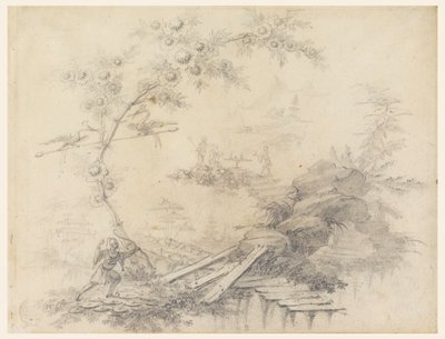Kresba, Chinoiserie Fantasy, asi 1780 od Jean Baptiste Pillement