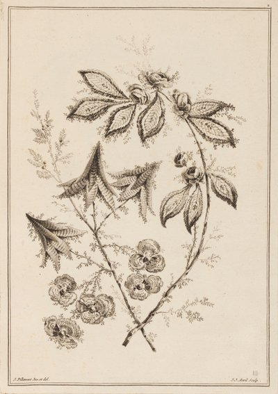 Květinová větev od Jean Baptiste Pillement