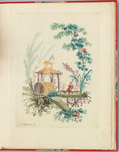 Ornamentální návrh z knihy "Nouvelle suite de cahiers chinois a l