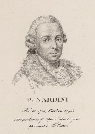 Portrét houslisty a skladatele Pietra Nardiniho 1722-1793. od Jean Baptiste Ponce Lambert